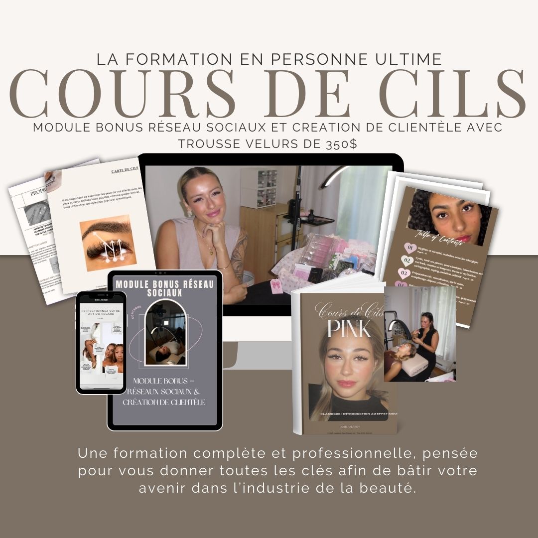 Formation Extensions de Cils – Académie PINK